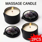 2-in-1 Soy Wax Massage Oil Candle Essential Oil Scented Warm Moisturizing Body Lotion Luxury Spa Candle Gift Set for Women Nail Salon Pedicure Wedding Christmas Valentine 1pc 2pc 6pc 17 Scents