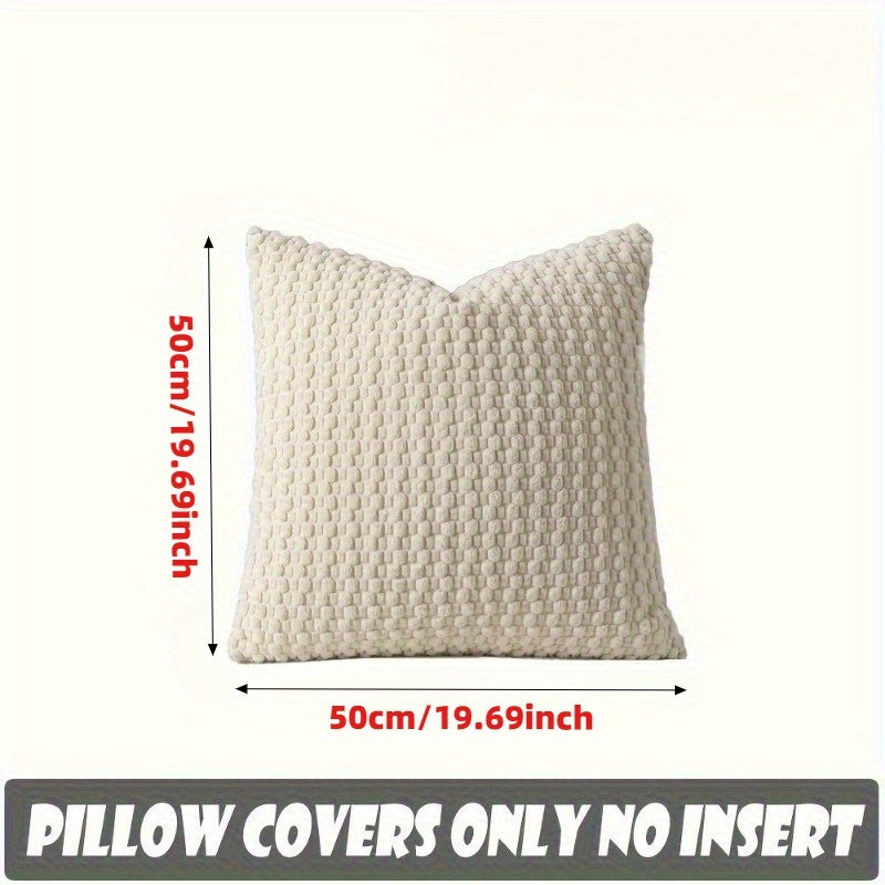 Velvet Cushion Covers – Set of 4 Soft Double-Sided Modern Throw Pillow Covers for Sofa, Couch, Bed & Chair, Machine Washable Decorative Pillowcases for Living Room & Bedroom
