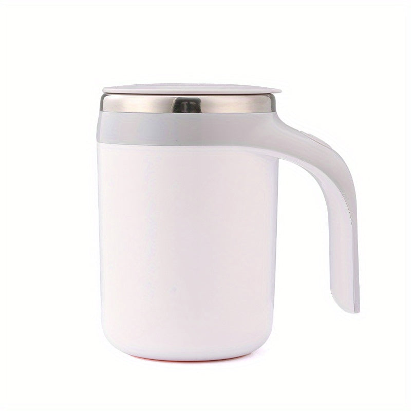 Self Stirring Mug – Electric Magnetic Auto Stirring Coffee Cup in 304 Stainless Steel – Automatic Mix for Coffee, Milk & Protein Shakes – Novelty Gift