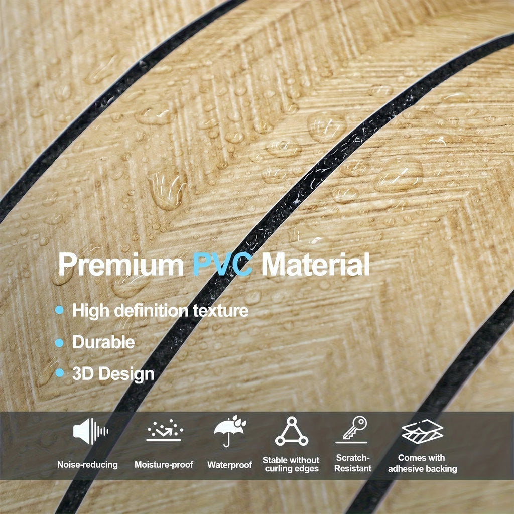 Peel and Stick 3D Wood Grain Wall Panels – Self-Adhesive Soundproof Vinyl Planks for Walls & Ceilings, Matte Finish, No Tools Needed, Modern Home Decor