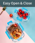 12-Pack Glass Food Storage Containers with Airtight Lids – Meal Prep Containers, Dishwasher Safe, BPA Free, Mother's Day & Holiday Gift Set