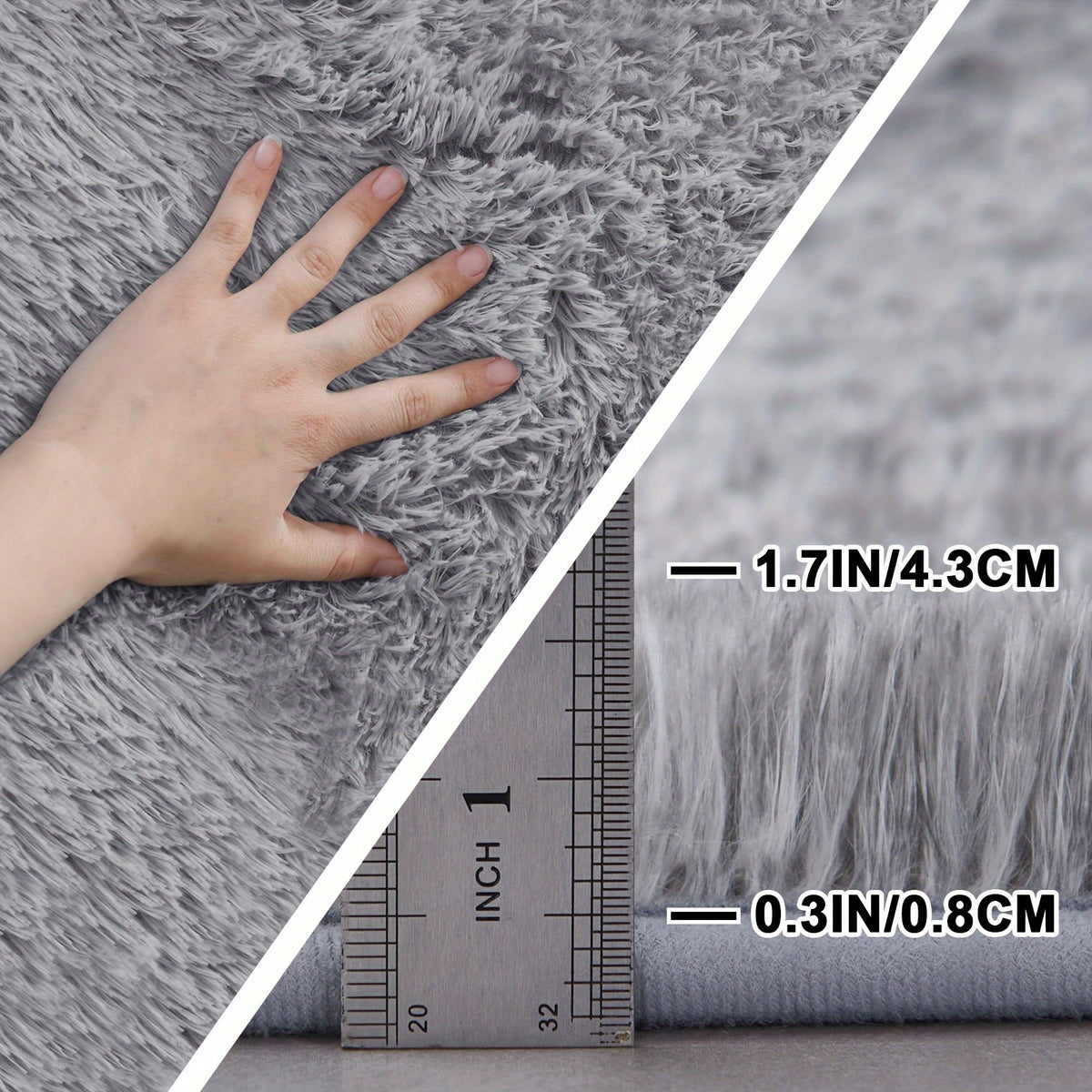 Fluffy Area Rug 200x300cm Super Soft, Large Indoor Shag Rug for Living Room Bedroom Office, Non-Slip Plush Floor Mat in Multiple Colors