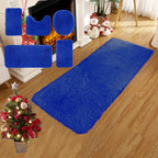 Plush Bath Rugs Set 1-6 Pieces, Multi-Color Microfiber Non-Slip Bathroom Mats – Soft Water Absorbent Thick Machine Washable Toilet Mats for Bathroom, Tub & Shower