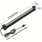 UV LED Blacklight Bar 12.6 Inch USB 5V 385-400nm Black Light Strip with Switch for Halloween Party Decoration, Stage Lighting, Club Disco, Christmas, Valentine's Day - 2 Pack & Single Options