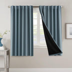 Blackout Curtains 2 Panels 100% Room Darkening 96 Inch Long – Triple Weave Thermal Insulated Back Tab & Rod Pocket Window Drapes for Bedroom & Living Room