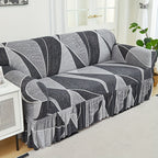 Printed Skirt Sofa Slipcover 1pc - Elastic Pet Anti-Dirt All-Purpose Sofa Protection Cover for Living Room Home Decor Sofa Cushion Cover