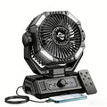 20000mAh Camping Fan with 4 LED Lanterns – Portable Battery Powered Outdoor Fan with USB & Hook | Tent, Power Outage, Construction Site & Camping Gear