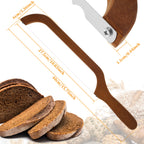 Serrated Bread Knife with Bamboo Handle - 15.7 Inch Stainless Steel Bagel Slicer for Sourdough, Baguettes and Homemade Loaves - Sharp Bread Cutter for Bakers and Home Kitchens