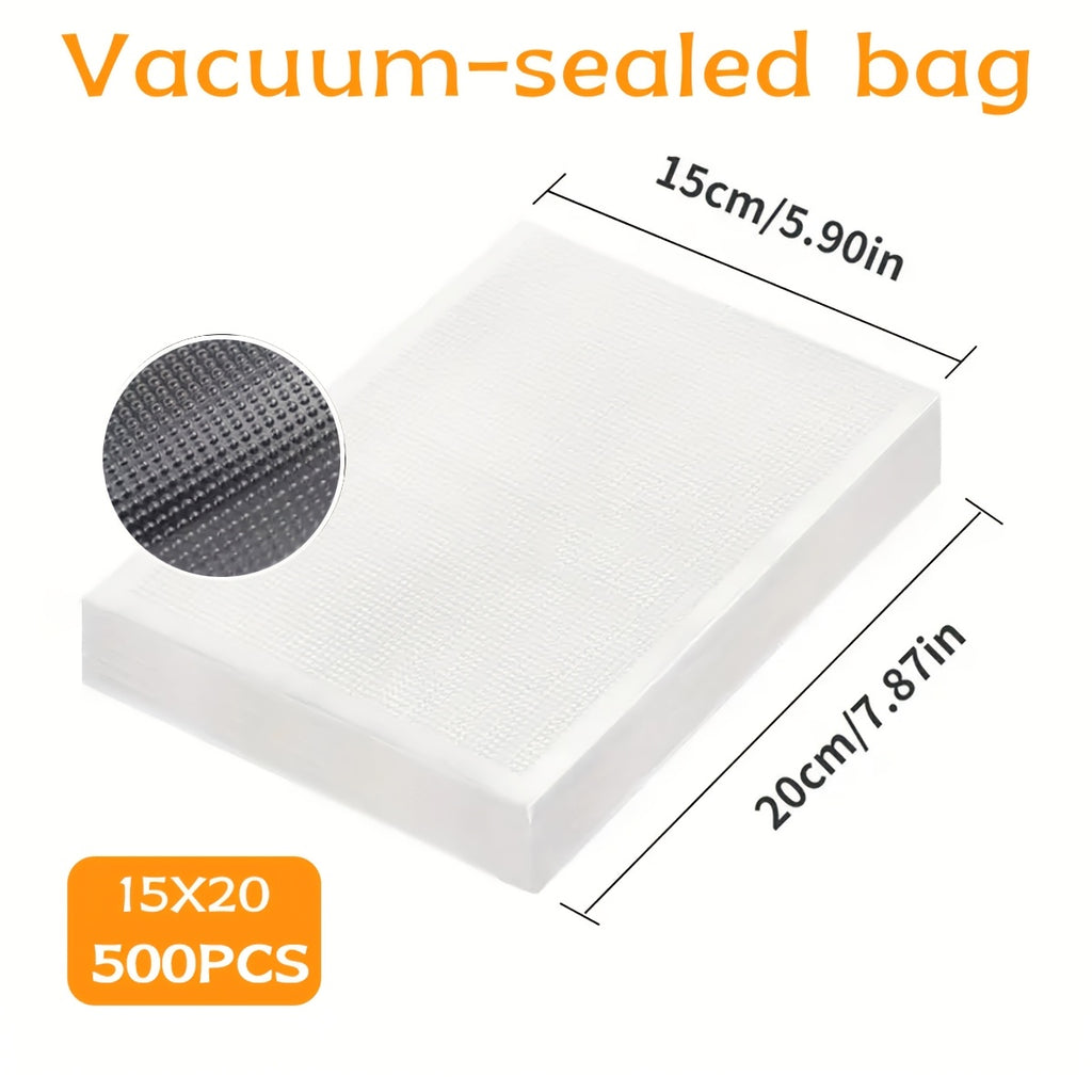 Vacuum Sealer Bags 500pcs BPA-Free Food Storage Bags 7 Sizes – Co-Extruded Reusable Vacuum Seal Bags Compatible with Most Vacuum Sealers