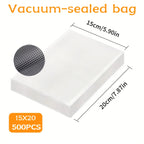 Vacuum Sealer Bags 500pcs BPA-Free Food Storage Bags 7 Sizes – Co-Extruded Reusable Vacuum Seal Bags Compatible with Most Vacuum Sealers