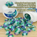 5-in-1 Laundry Detergent Pods, Ocean Breeze Scent, 8X Cleaning Power – HE Compatible Stain & Odor Eliminator Liquid Capsules, Fabric Safe, 60 / 120 Count