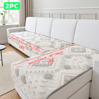 Bohemian Jacquard Sofa Cover Set 2pcs - Plush Thick Non-Slip L-Shaped Geometric Pattern Pet-Friendly All-Season Sofa Protector Machine Washable for Sectional Couches and Loveseats