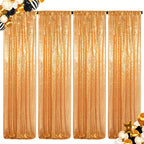 Sequin Backdrop Curtains – Glitter Party & Wedding Background Panels, 2ft×8ft per Panel, 4/6/8 Panel Sets, 29 Colors for Birthday, Stage, Bridal & Event Decor
