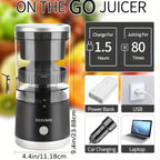 Rechargeable Electric Citrus Juicer USB-C – 45W Portable Juicer Machine for Orange, Lemon & Lime | BPA-Free | Includes Cleaning Brush | Black & Red