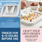 Portable Mini Ice Cream Roll Machine – Quick-Freeze Plate & Stainless Roll Maker for Homemade Frozen Yogurt & Ice Cream | Parties, Picnics & Home Use | Pink & White