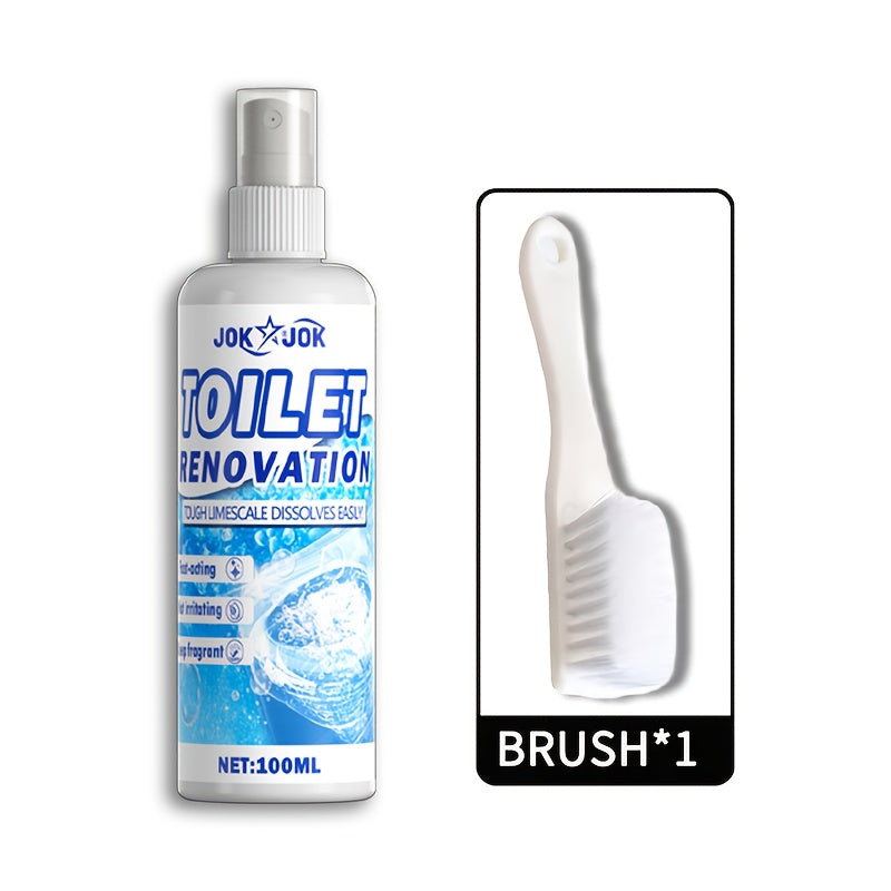 Intensive Toilet Bowl Cleaner Gel with Brush - Heavy-Duty Limescale & Stain Remover, Unblocks Drains, Leaves Bowl Gleaming, Easy-Apply 3.38oz Formula for Deep Cleaning