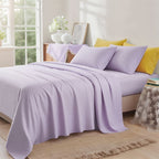Deep Pocket Bed Sheet Set 3/4 Pcs Cooling Soft Breathable Fade-Resistant Bedding – All-Season Comfort for Twin Full Queen King, 9 Colors, Dorms & Guest Rooms