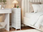 Narrow Dresser with 4 Drawers – Slim Storage Organizer Chest with Removable Fabric Drawers for Bedroom, Bathroom, Closet & Laundry