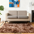 Tie-Dye Plush Shag Rug Non-Slip Machine Washable Furry Floor Carpet for Living Room Bedroom Office Multiple Sizes Tie-Dye Pink Tie-Dye Coffee