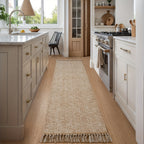 Hallway Runner Rug Washable Braided Woven Low-Profile Grey Cream Indoor Entryway Kitchen Laundry Room Bedroom Doorway Floor Carpet 2x6 2x8 ft Home Decor