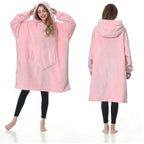 Extra Large Wearable Hooded Blanket with Kangaroo Pocket – Super Soft Double-Sided Suede Oversized Hood Blanket, Machine Washable, Christmas Gift for Adults