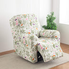 Lounge Chair Cover Set 4-Pack – High Elasticity Elastic Printed Slipcover with Side Pockets, Pet Friendly, for Bedroom Office Living Room, Holiday Home Decor