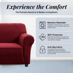 Elastic Stretch Sofa Cover Spandex – Non-Slip Couch Slipcover, Pet-Friendly, Machine Washable, All-Season, 7 Colors, 1/2/3 Seater, Living Room Bedroom Office Home Decor