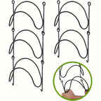 2-Tier Iron Wall-Mounted Bathroom Shelf & Towel Rack with 4 Transparent Hooks, 6-Piece Set – Space-Saving Multi-Functional Wall Storage Organizer, Easy to Install