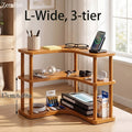 Corner Shelf Countertop Organizer, Triangular Multi-Tier Kitchen Storage Rack for Coffee Accessories, Cups, Spices & Kitchen Essentials, Space-Saving Corner Stand for Counter, Bathroom & Office