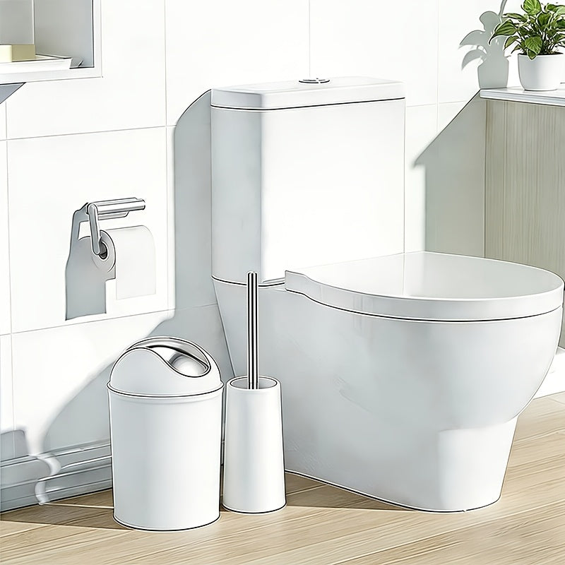 7-Piece Luxury Bathroom Accessory Set Modern Style Trash Can Toilet Brush Soap Dispenser Dish Toothbrush Holder Mouthwash Cup