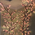 Cherry Blossom LED Chandelier Rattan Light, 96/144 LED USB Powered with 8 Modes – Hanging Flower String Light for Indoor Outdoor Holiday Party, Halloween, Christmas, Valentine’s Day & Seasonal Decor