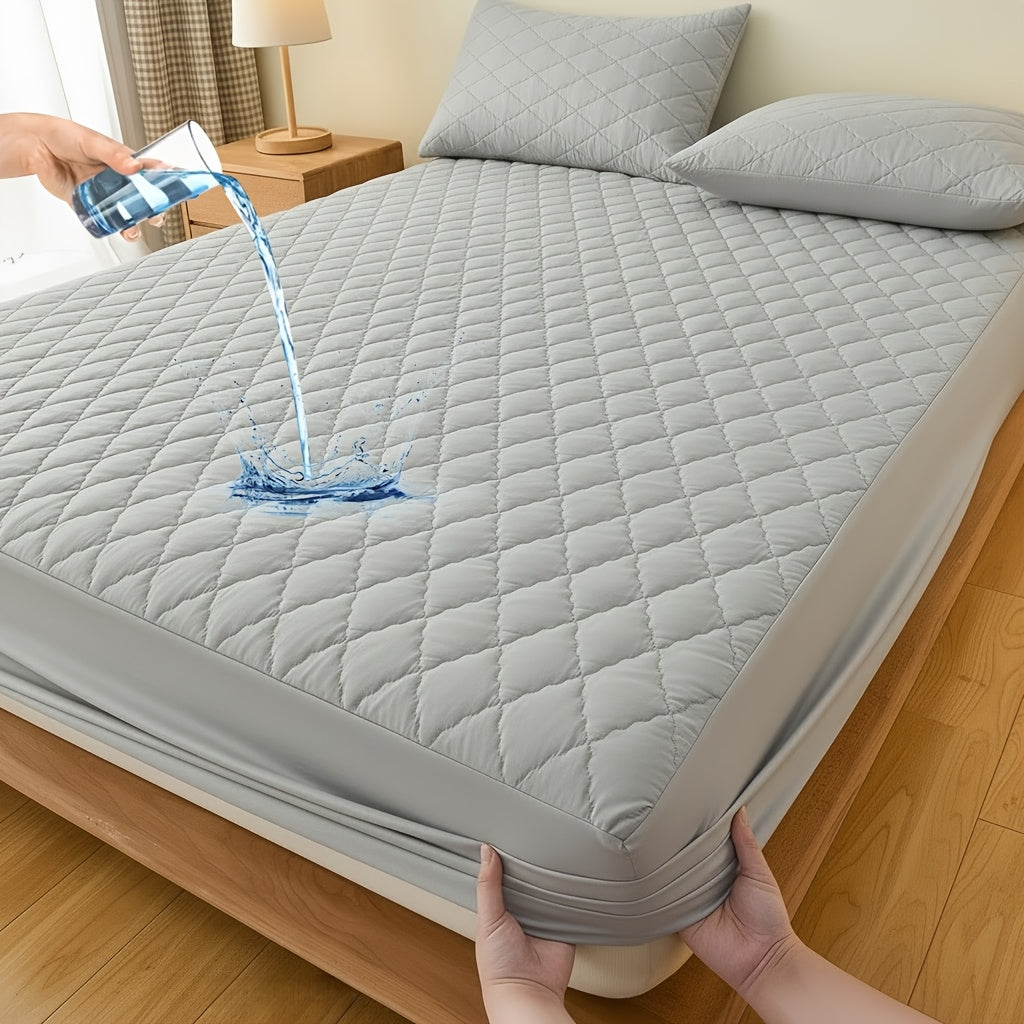 Mattress Protector Cover – Soft Breathable Cooling Fitted Sheet Style, Machine Washable, Twin Full Queen King, 7 Colors, Minimalist Bedding Essential