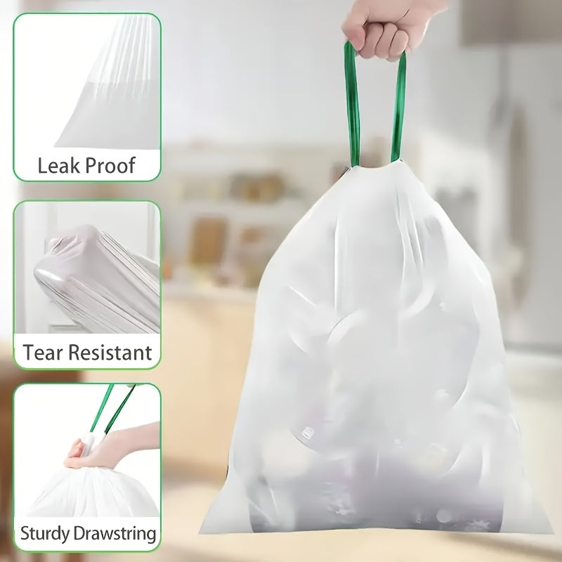 13 Gallon Trash Bags Heavy Duty Thickened Tear-Resistant Garbage Bags for Kitchen Office Bedroom Outdoor Courtyard 15kg Capacity 75 or 160 Count Multi-Purpose