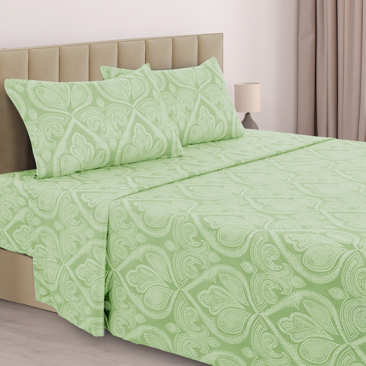 Paisley Bed Sheet Sets Queen King Twin Full Cal King – Soft Brushed Microfiber Deep Pocket Fitted Sheet & Pillowcases, Wrinkle Free