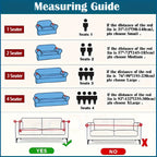 Elastic Sofa Cover with Printed Skirt - Universal Stretch Couch Slipcover Furniture Protector 2 3 4 Seater Living Room Bedroom Office All Seasons