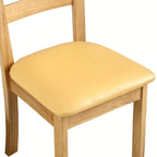 Waterproof Faux Leather Dining Chair Seat Covers 4/6 Pack – Stretch PU Fabric Removable Washable Chair Cushion Slipcovers for Dining Room Kitchen Hotel Home Decor, Hook & Loop Closure