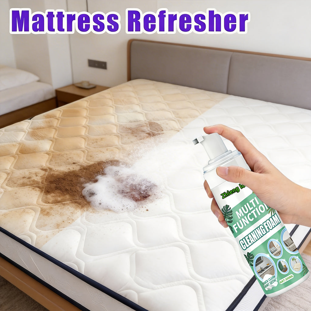 Dry Cleaning Stain Remover Spray 10oz, No Water Needed Waterless Cleaner for Sofa Mattress Carpet Clothes Curtains, Multi-Surface Fabric Stain Remover Safe Formula