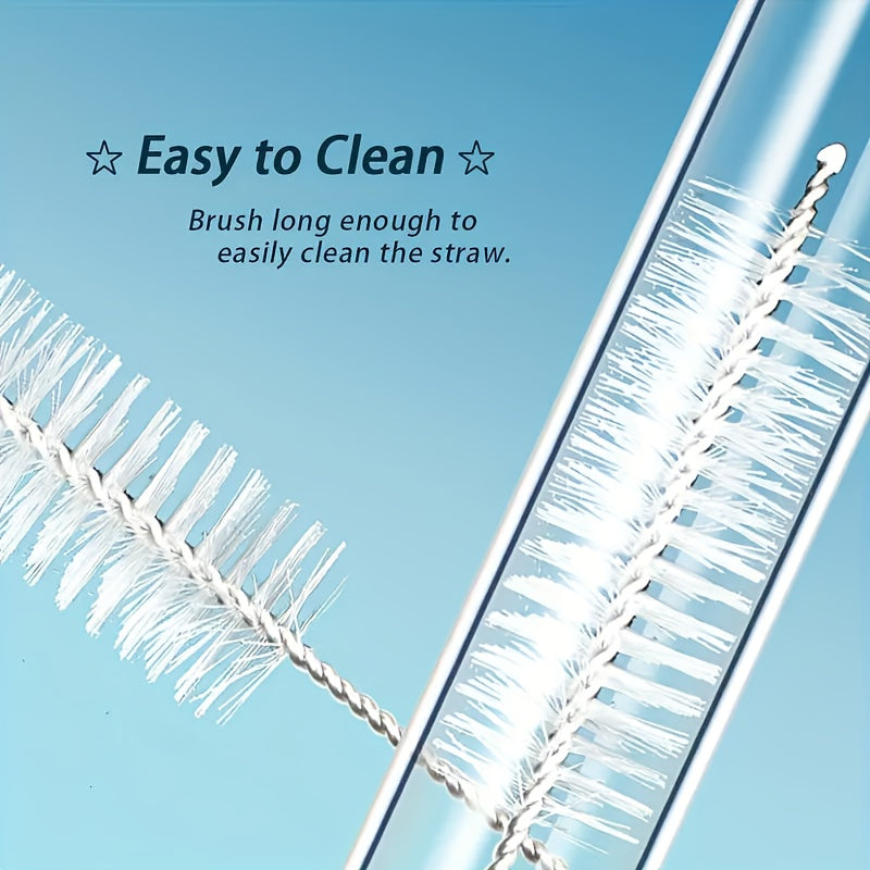 Reusable Glass Straws Set 12pcs with 4 Cleaning Brushes BPA Free Borosilicate Heat Resistant Drinking Straws for Smoothies Coffee Tea Milkshakes - Straight & Bent Glass Straws 8.5 Inch 10mm