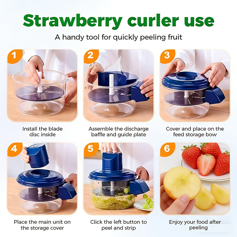 Electric Fruit Peeler for Grapes Garlic & Cherry Tomatoes – Multifunctional Rapid Electric Peeler for Small Fruits & Vegetables, 10–20 Second Quick Peel Kitchen Gadget