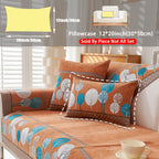 Bohemian Chenille Sofa Cover Tree Embroidery Print Thick Non-Slip Pet Friendly One-Piece Couch Protector Armchair Loveseat 3 4 Seater