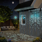 Outdoor Solar Hanging Lantern 27" – Metal Pendant Light Fixture with Removable Solar Panel & Auto Dusk-to-Dawn Sensor for Garden, Patio, Porch, Lawn & Deck, Oil-Rubbed Finish, Gold, Purple or Blue