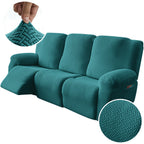 3-Seater Recliner Cover - Plush High Stretch Wear-Resistant Machine Washable Easy Clean Sofa Protector for Living Room and Bedroom