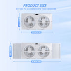 Twin Window Fan 9 Inch Dual Fan with Expanders 3-Speed Remote or Manual Control for Home Kitchen Bedroom Office