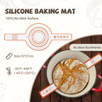 Sourdough Bread Baking Kit with Banneton Proofing Basket Set - Complete Starter Supplies Including Oval & Round Proofing Baskets, Sourdough Starter Jar, Baking Tools & Utensils for Home Bakers
