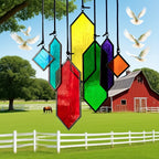 Rainbow Suncatcher Crystal Glass Sun Catcher Pendant – Hanging Window Prism Ornament for Home Garden Decoration, Wedding Party Decor & Housewarming Gift