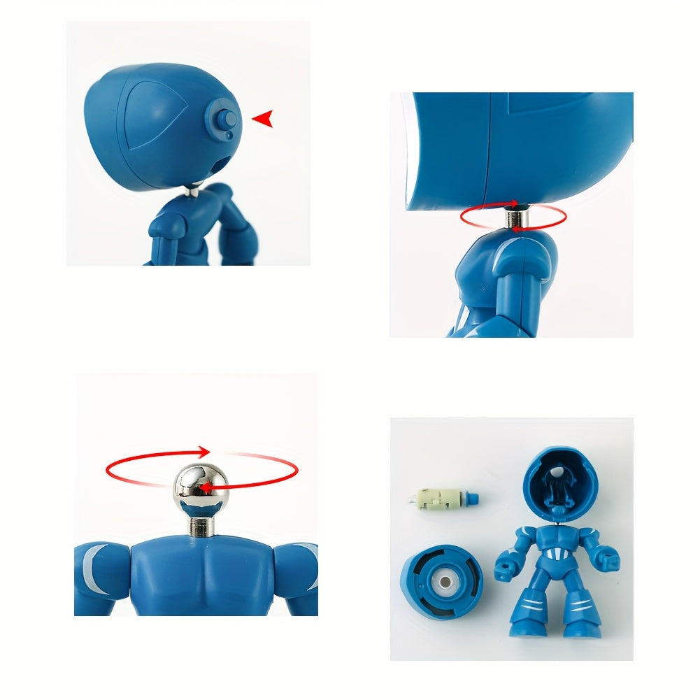 LED Robot Night Light Mini Cute Cartoon Desk Lamp Desktop Decoration for Kids Bedroom Office Holiday Birthday Gift