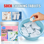 Sock Cleaning Tablets 12-Pack Deep Penetrating Clean Odor Neutralizing Sweat and Stain Remover Laundry Soak Tablets for Socks No Scrubbing Needed