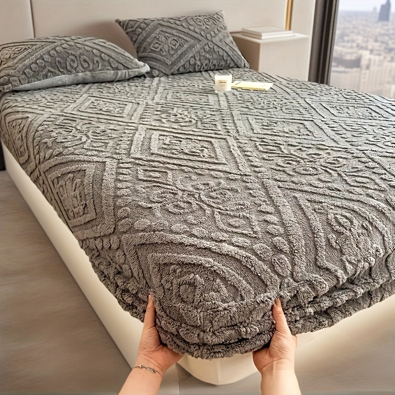 Deep Pocket Bed Sheets Set Thickened Warm Fitted Sheet Twin Full Queen King - 4 Colors Autumn Winter Cozy Bedding