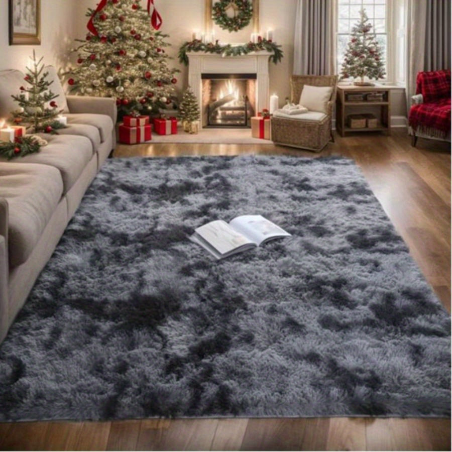 Plush Soft Long-Haired Area Rug – Machine Washable Warm Shaggy Carpet for Bedroom, Living Room, Kitchen & Bathroom, Multiple Colors, 5x8ft or 6x9ft