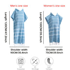 Hooded Surf Poncho Wearable Beach Towel Quick Dry Cotton Changing Robe Sandproof Lightweight for Swimming Diving Surfing Beach Bathing S L Multi Colors